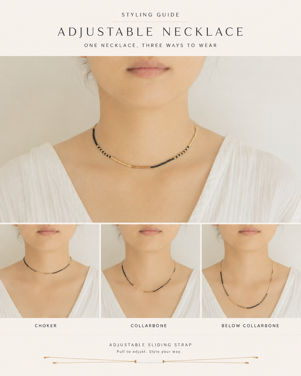 Golden Beaded Necklace
