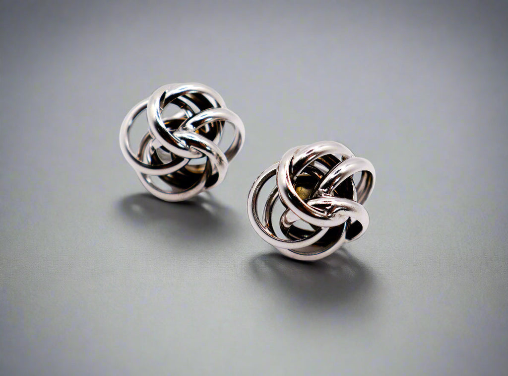 Italian Silver Floral Earrings
