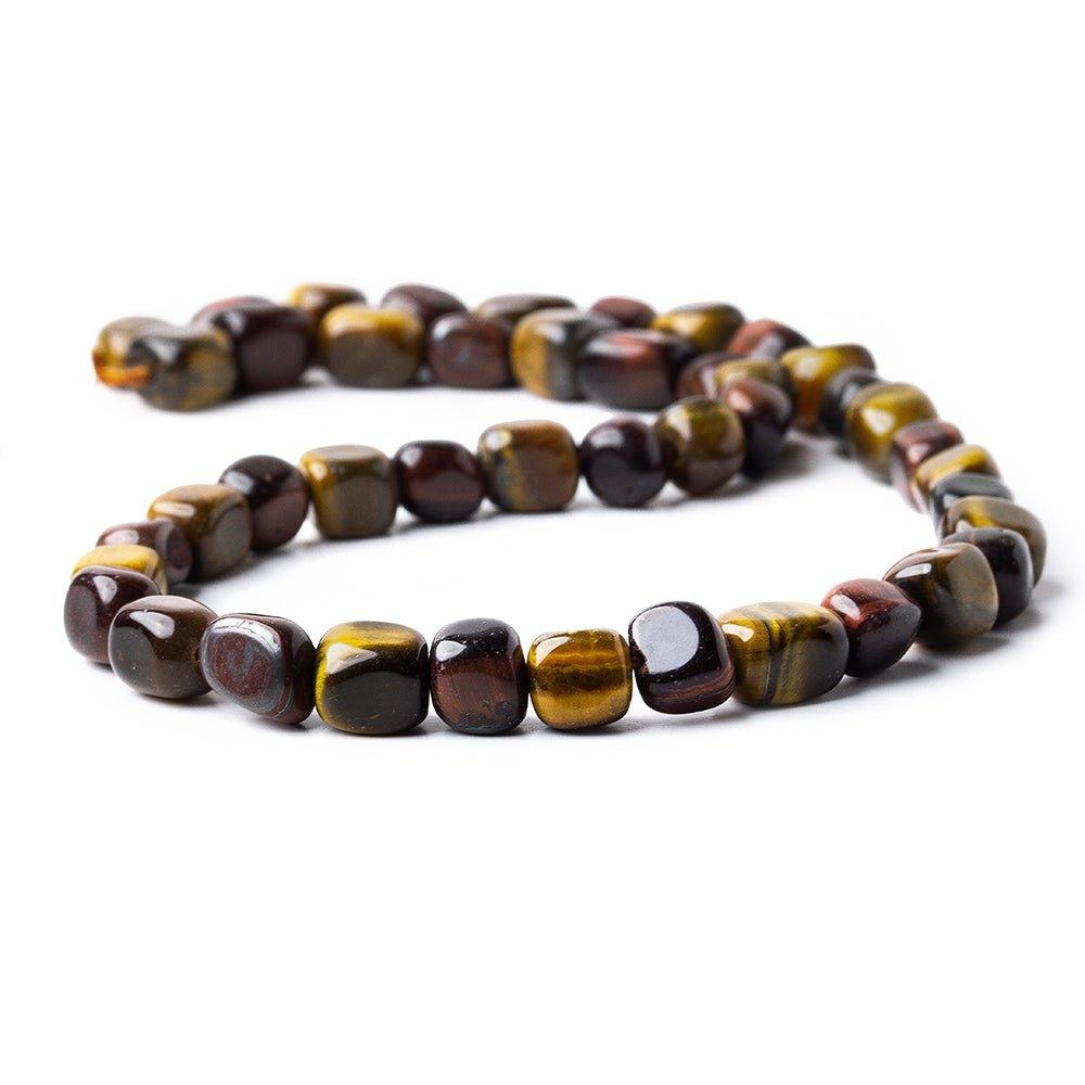 9mm Tiger Eye Plain Nuggets Beads, 14 inch
