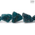 13x10mm Matte Neon Apatite Natural Crystals 7.5 inch 11 beads