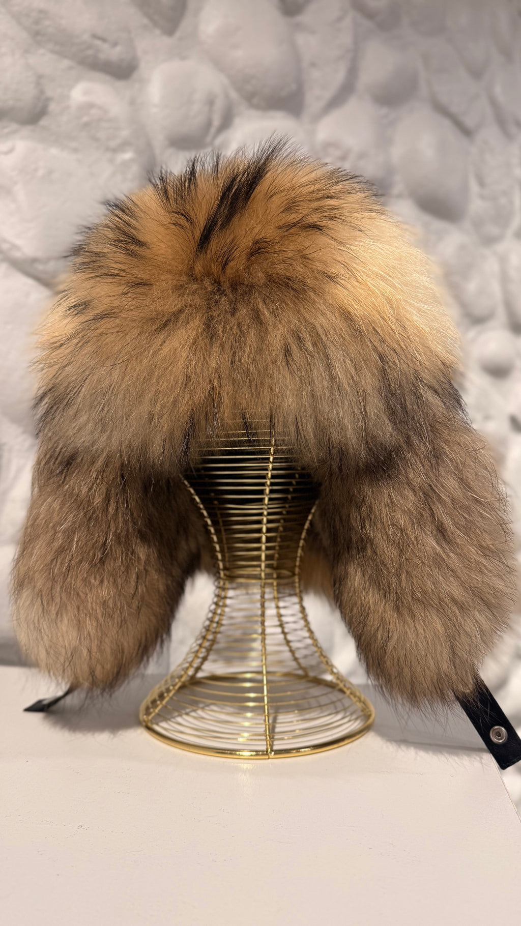Genuine Raccoon Leather Hat Unisex