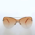 Curved Mono Lens Vintage Sunglasses - Pilar