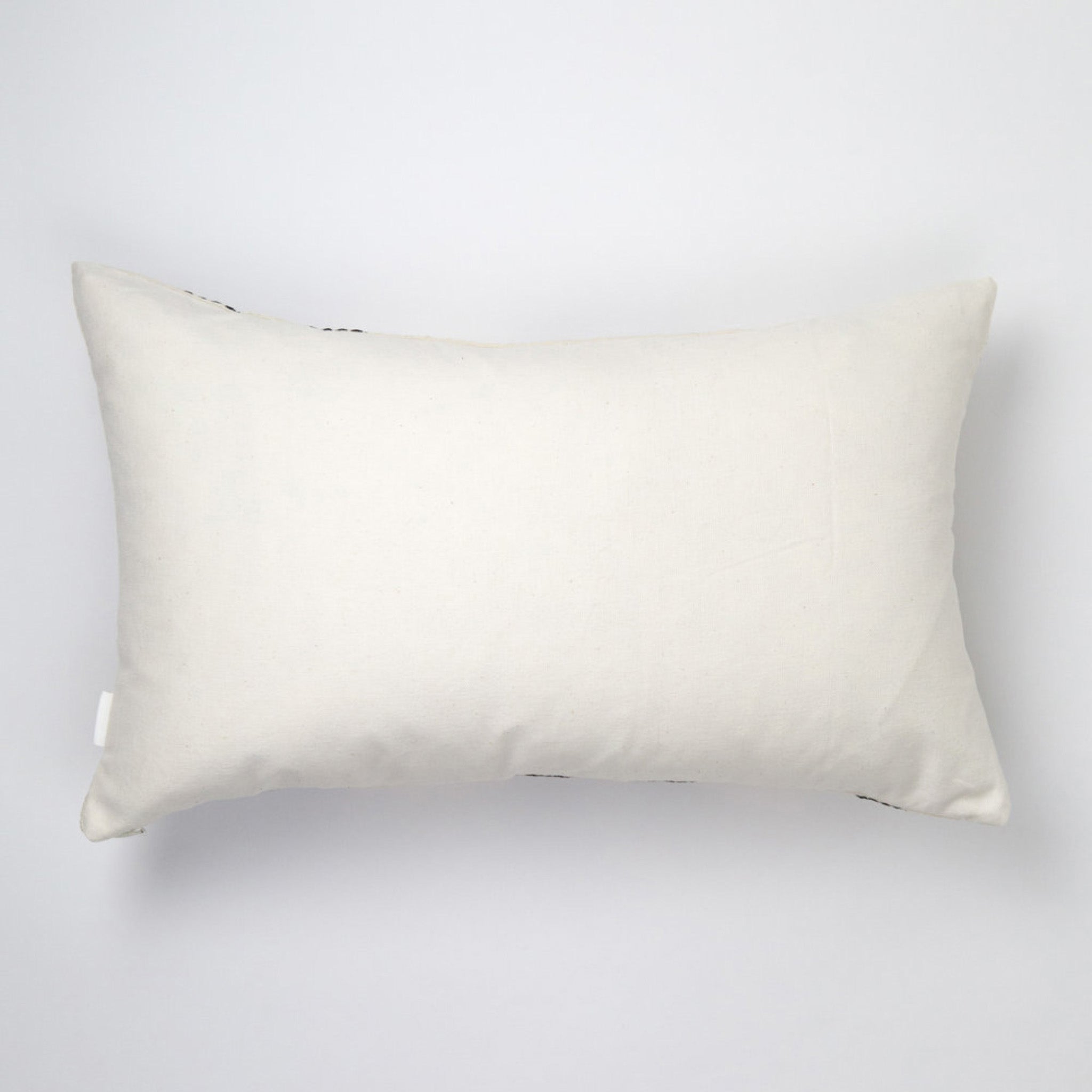 Vintage Washed Black Denim Rainbow Striped Pillow