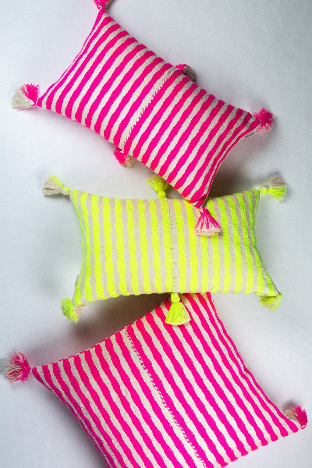 Antigua Pillow - Neon Pink and Yellow