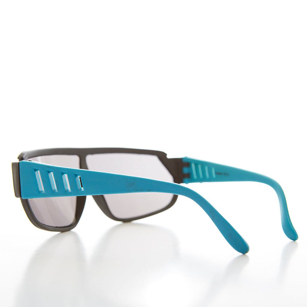 80s Neon Sports Shield Vintage Sunglass - Barney