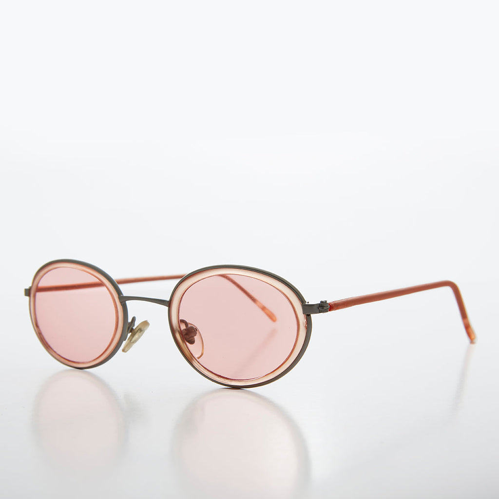 Oval Pastel Vintage Sunglasses - Bloom