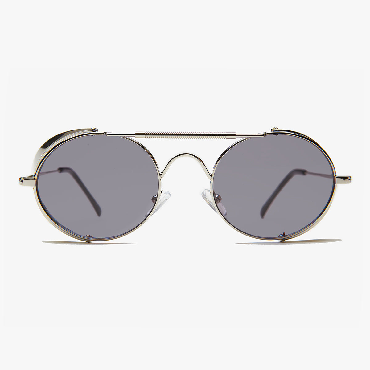 Oval Steampunk Sunglass with Folding Side Shields - Bram 3