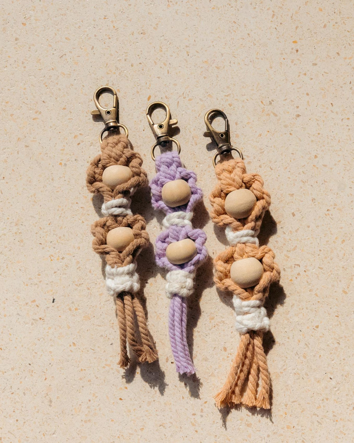 Flora Macrame Keychain