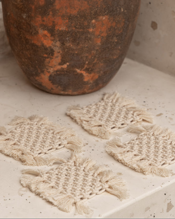 Kotak Macrame Coaster Set