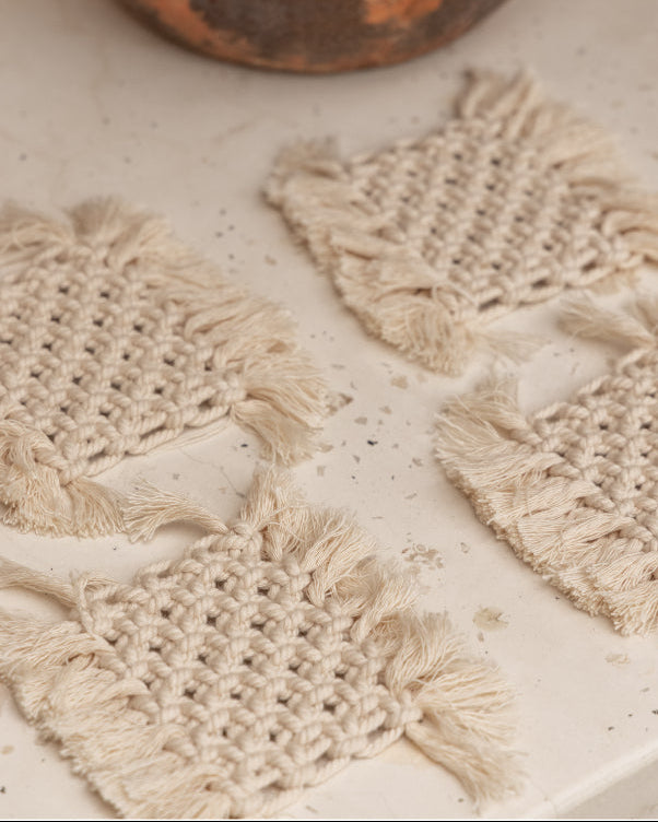 Kotak Macrame Coaster Set