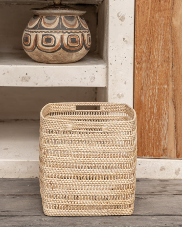 Woven Rattan Cube Storage Baskets