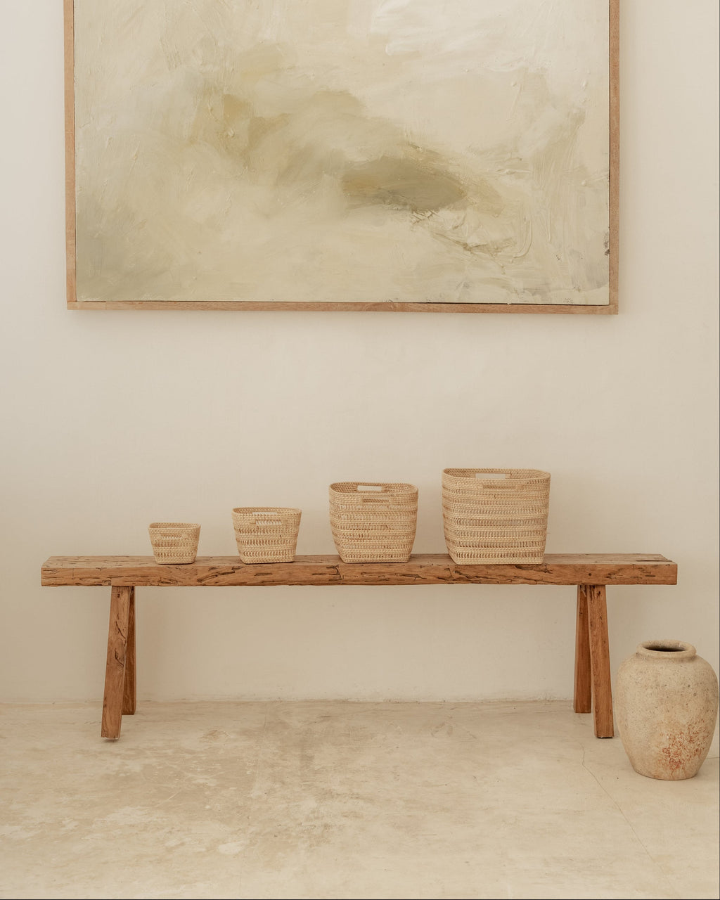 Woven Rattan Cube Storage Baskets