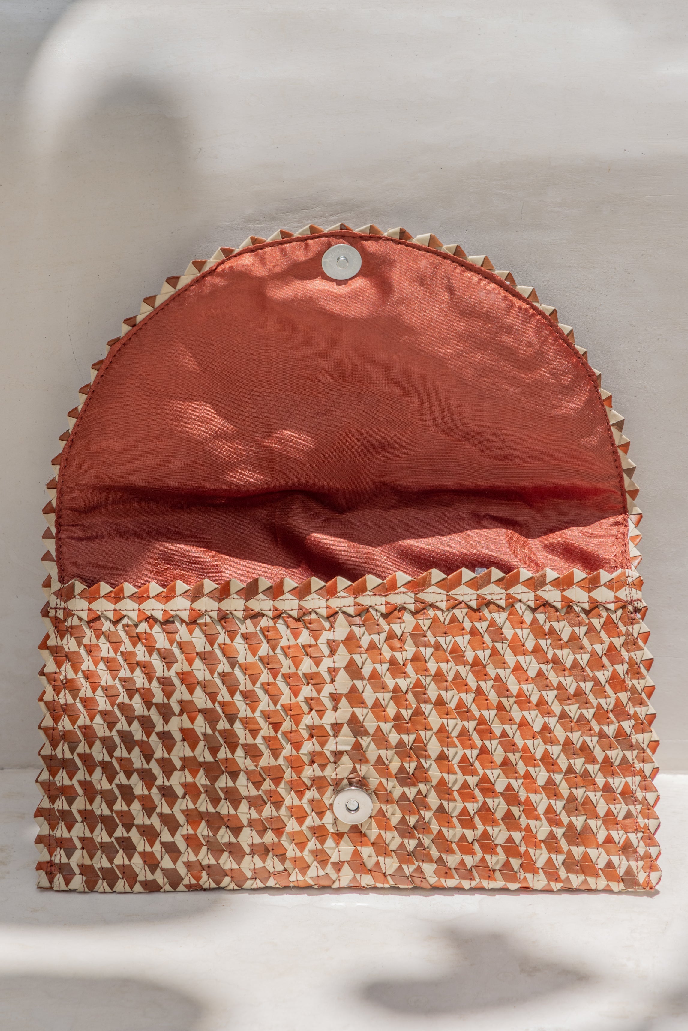 Ombre Rattan Clutch