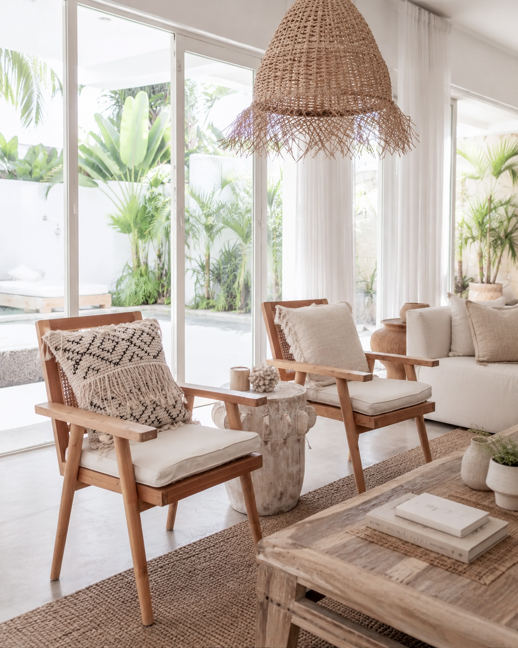 Bohemian Tasseled Macrame Throw Pillow
