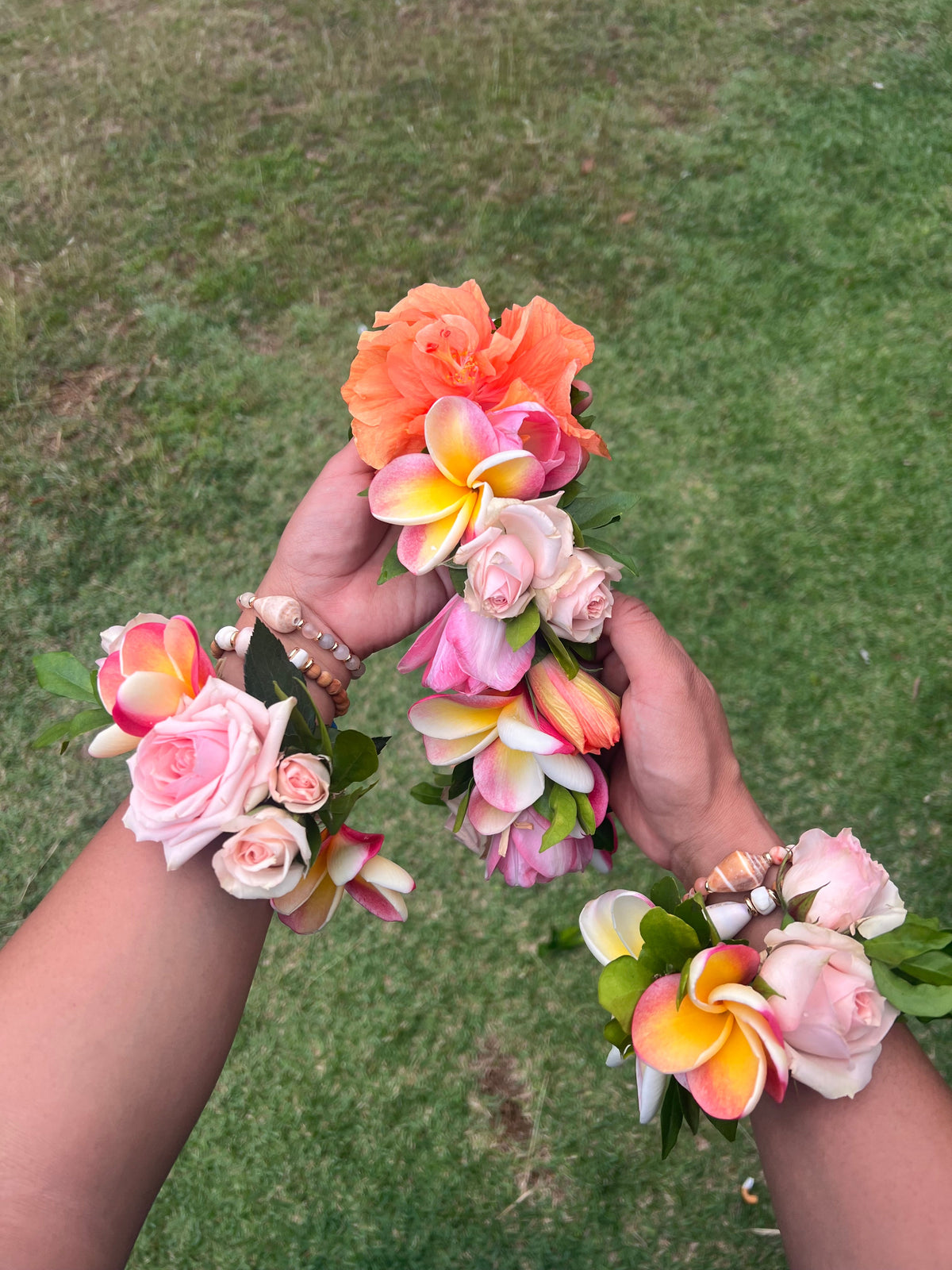 Fresh Tropical Flower Crown, Lei Po’o, Mwaar (O’ahu Only)