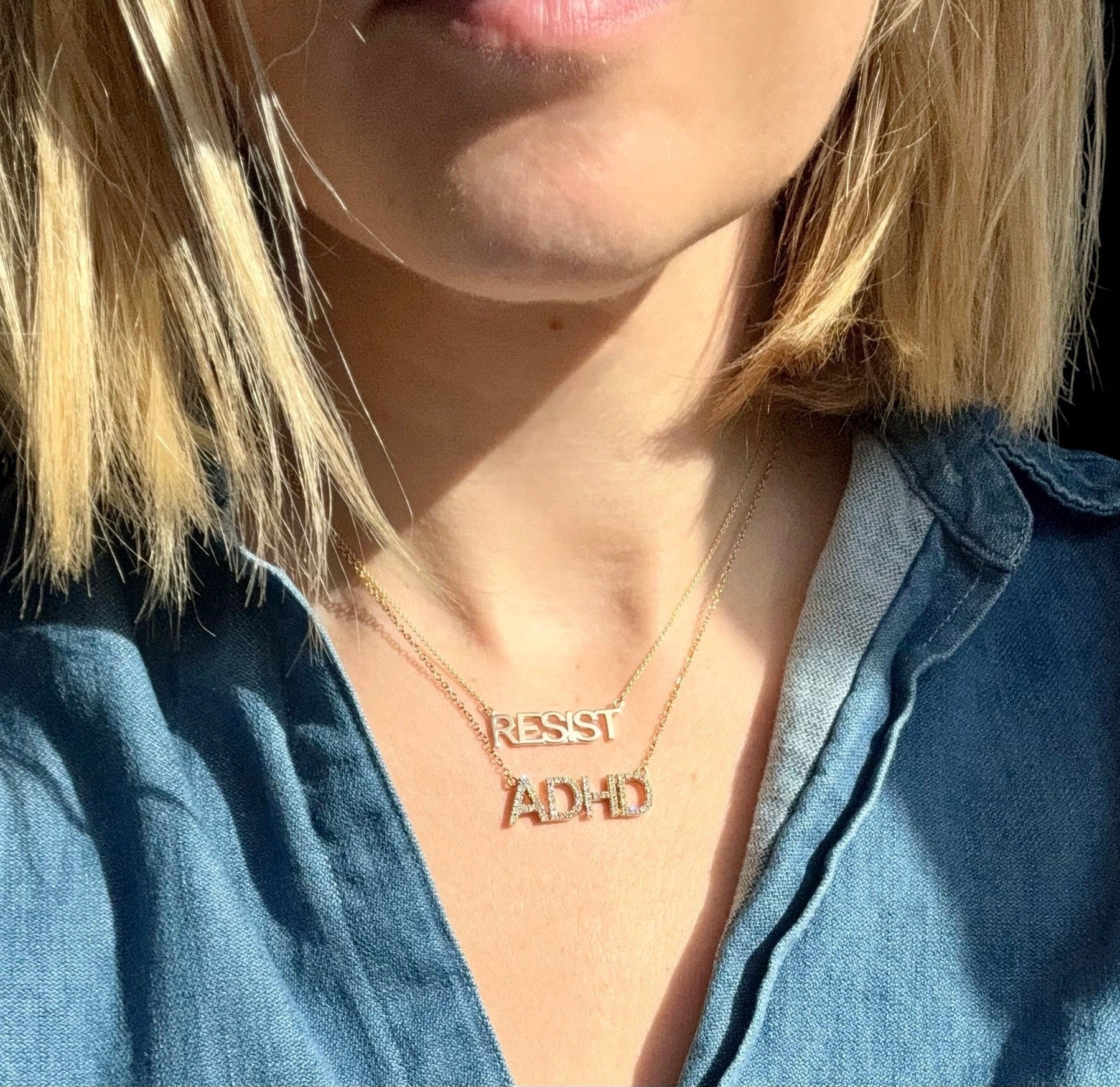 "ADHD" Diamond Nameplate