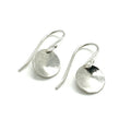Small Full Moon Earrings | Hammered Circle Drop Earrings | Moon Phase Earrings