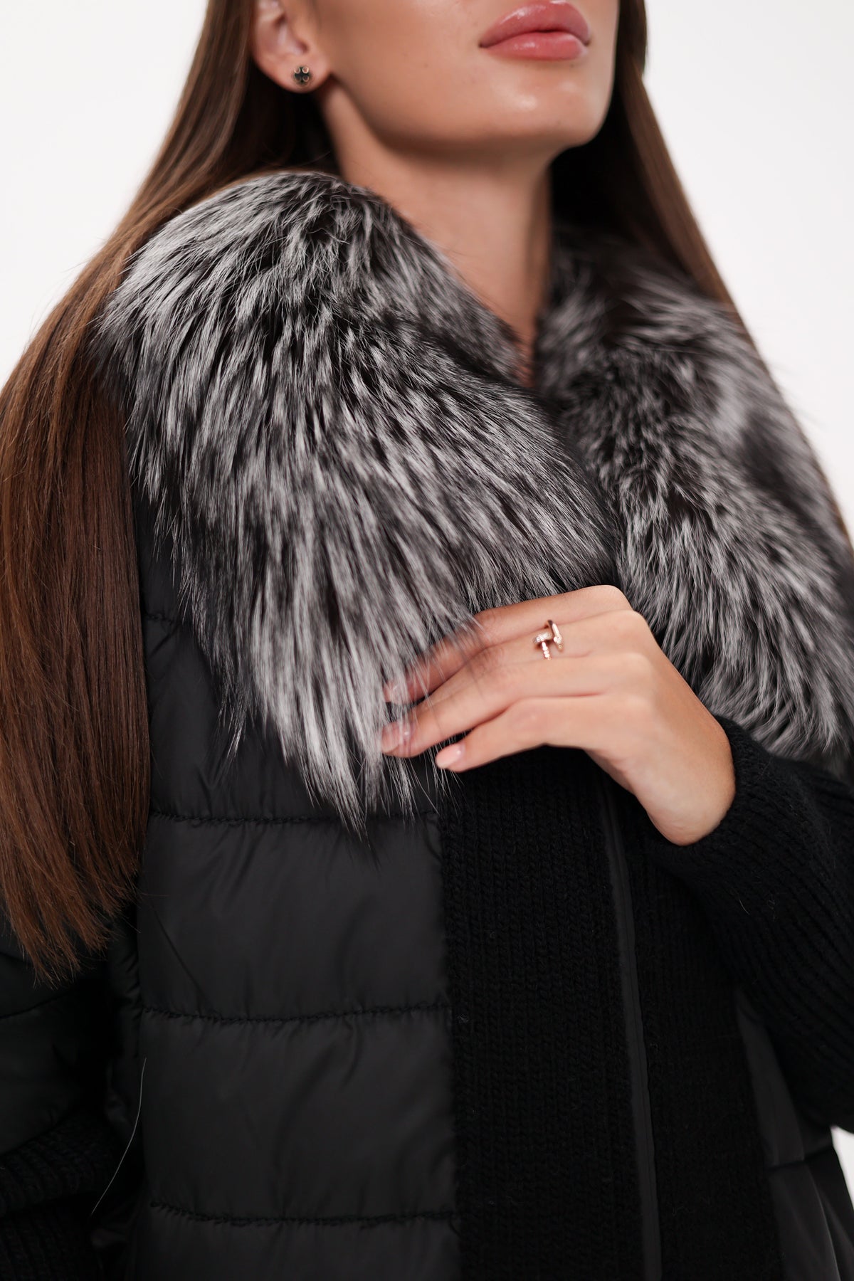 Saga®Furs Silver Fox Wool Cashmere Coat