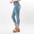 Embroidered Crystals Hem Capris