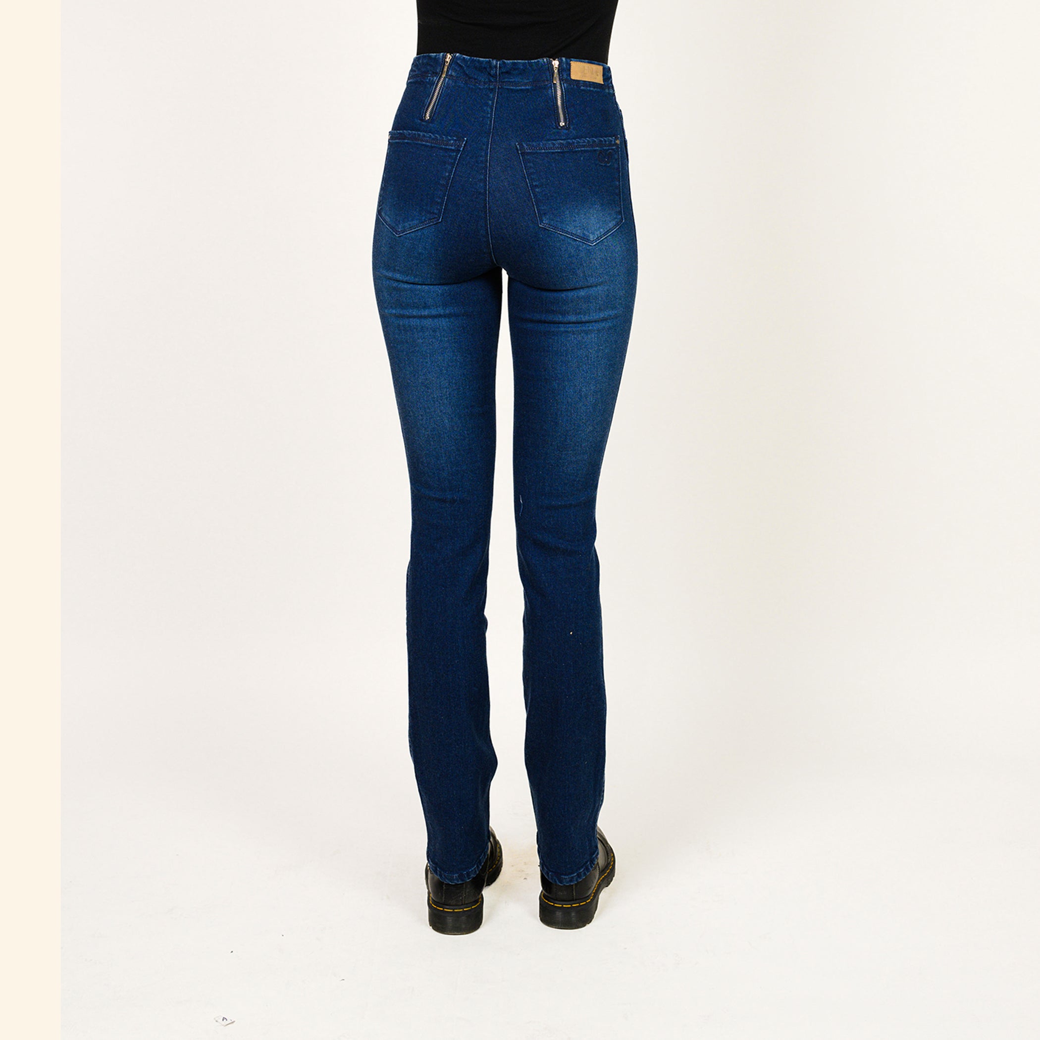 Laced Up Leg Print Insert Skinny