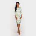 CN7173E 3/4 Slv Sheath Dress