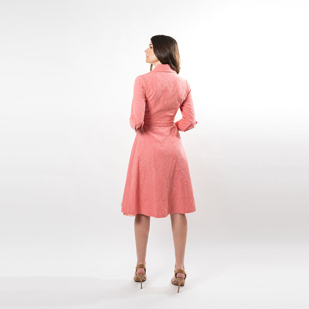 Button Down Fit & Flare Shirt Dress