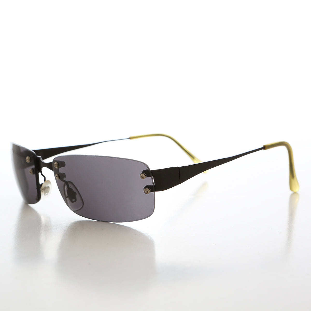 90s Rimless Rectangular Sunglasses - Cordy