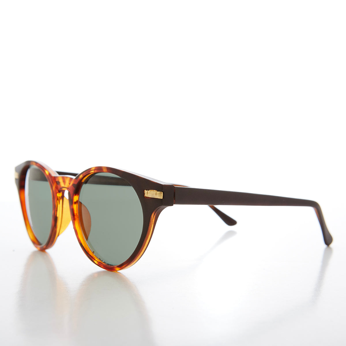 Round Horn Rim Retro Sunglasses - Croft