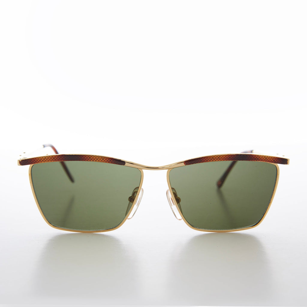 Gold Square Unisex Vintage Sunglasses - Cypher