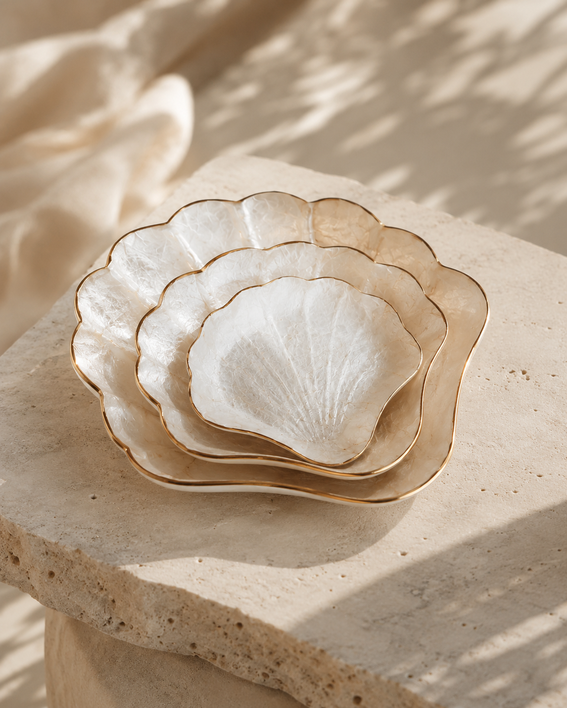 Mother of Pearl Catch All Set of 3