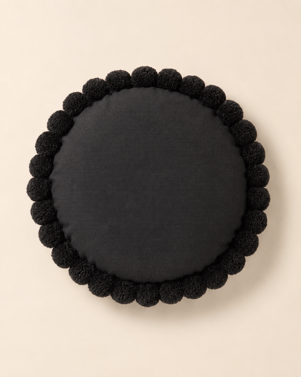 Round Pom Pom Pillow