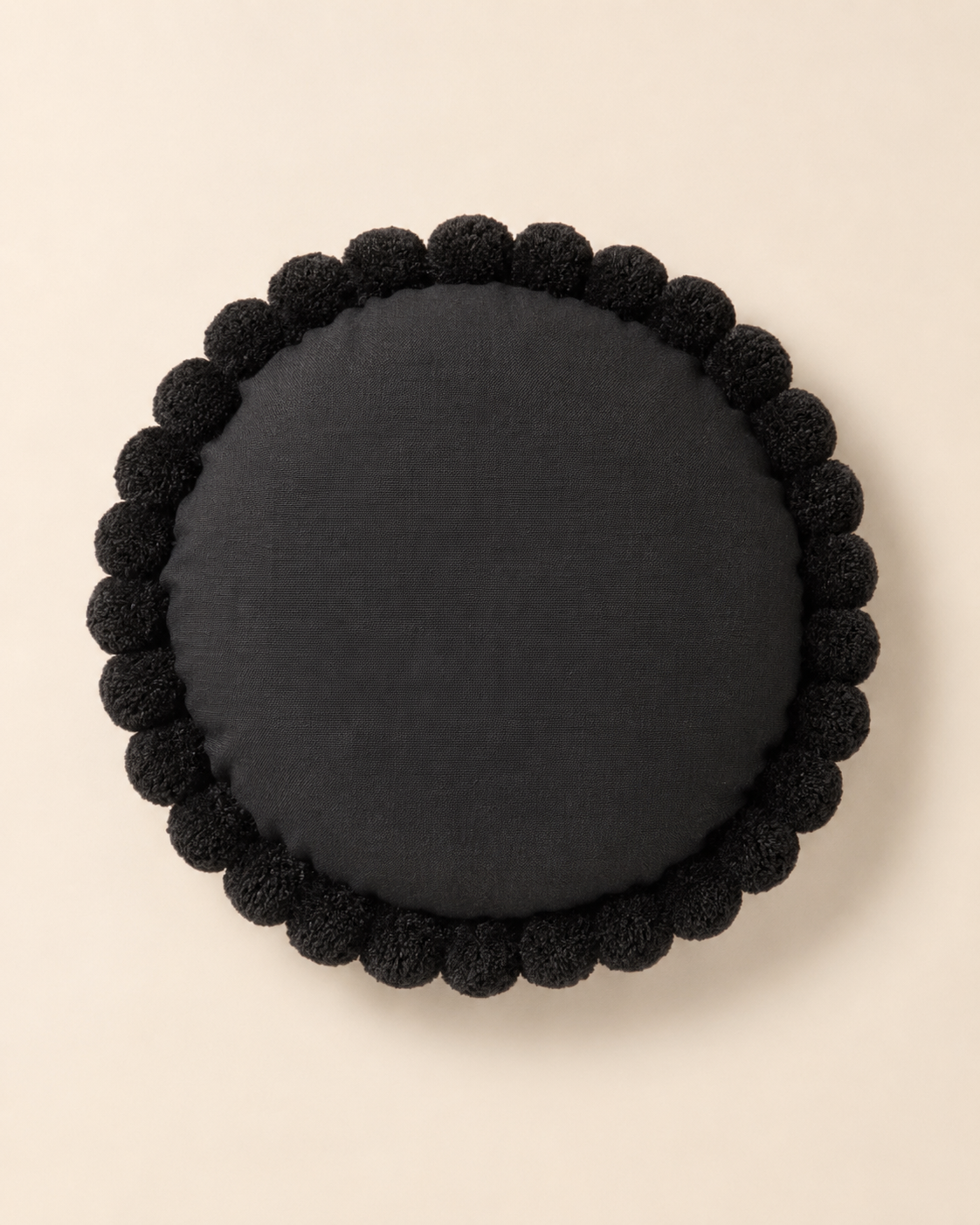 Round Pom Pom Pillow