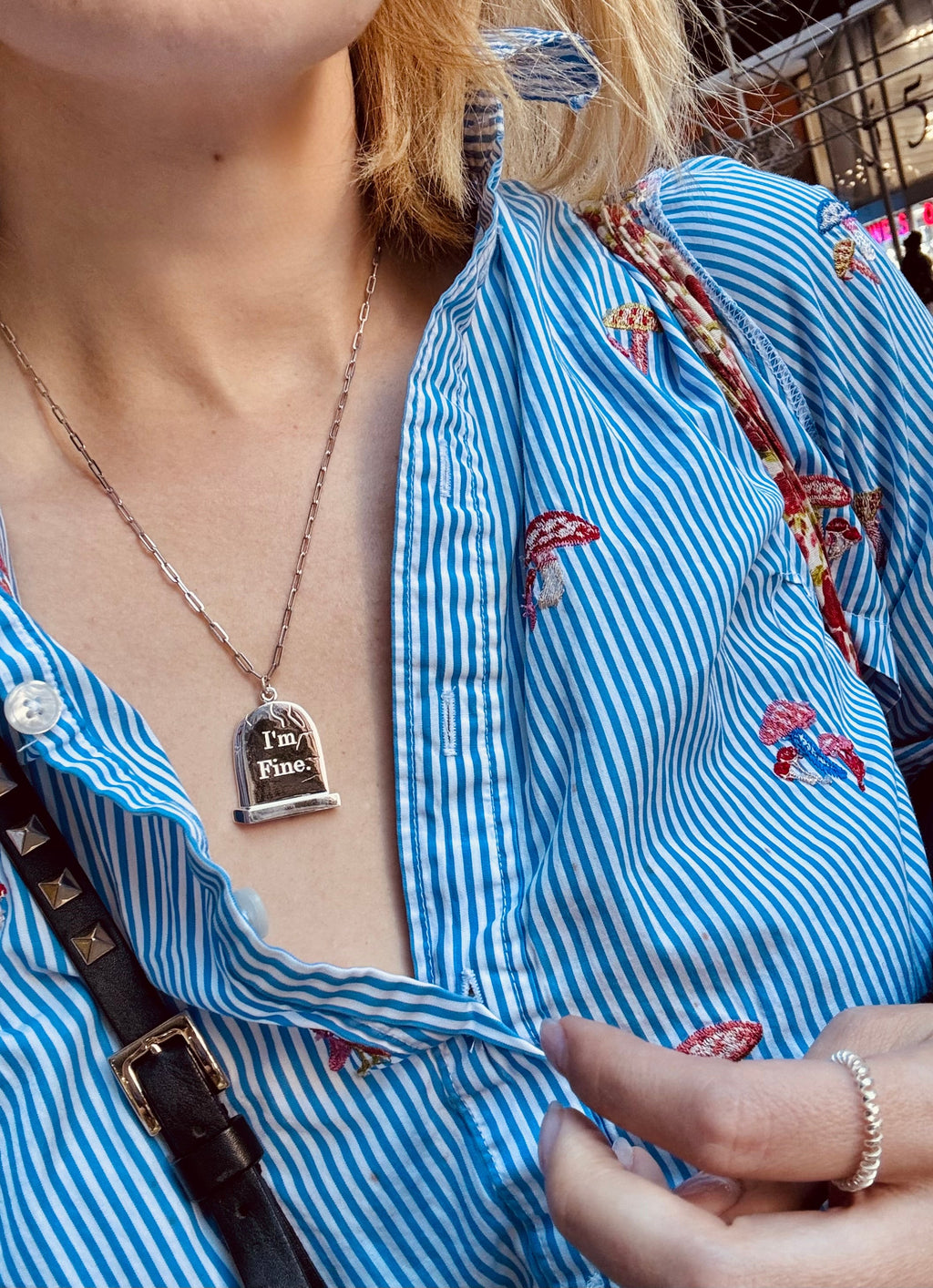 Grande Silver Gravestone Pendant