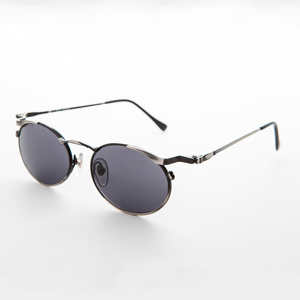 Oval Punk Grunge Steampunk Vintage Sunglass - Dieselgoth