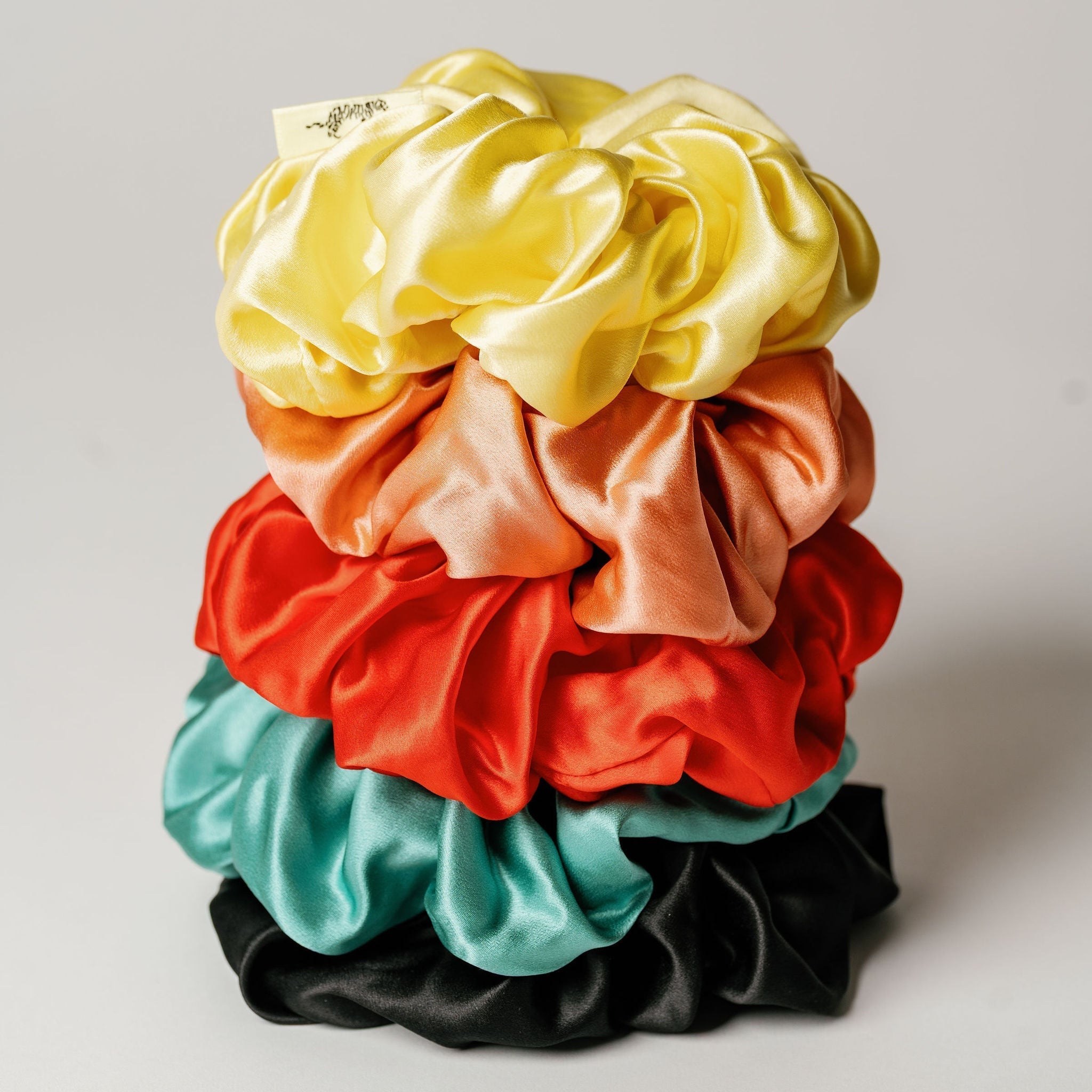 Oversized Organic Silk Scrunchie Onyx Black