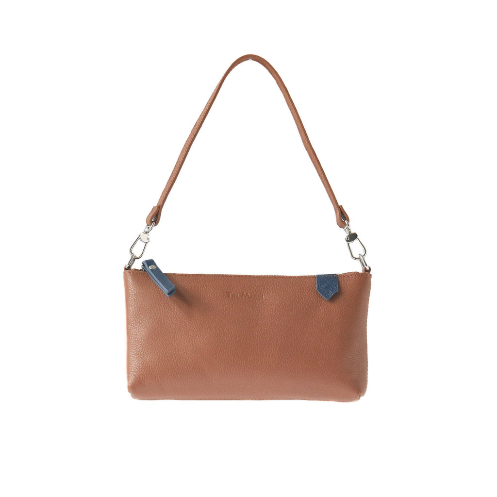 Elia Convertible Leather Bag – Clutch, Shoulder & Crossbody