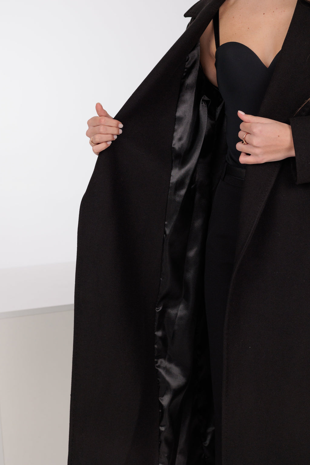Pre-Order. Re-Stock Ships March 20, 2026. Astoria Classic Wraparound Wool Blend Overcoat