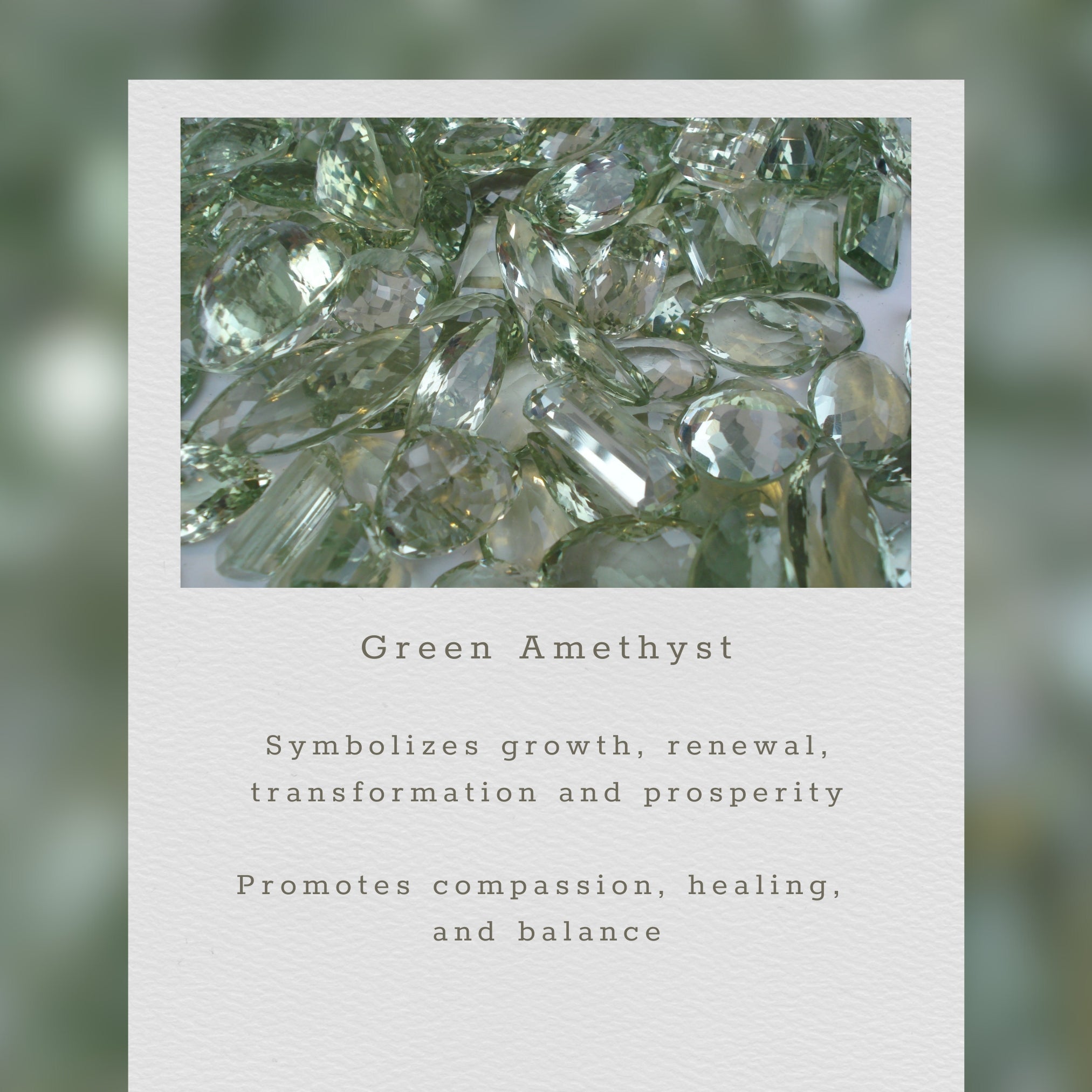 Green Amethyst Ballet Necklace