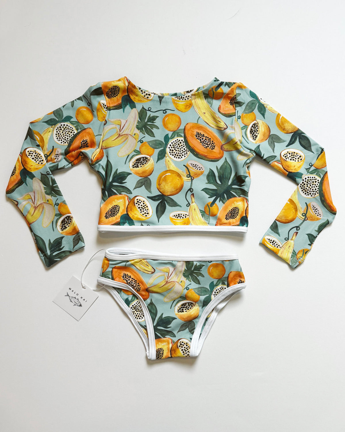 Stevie Two Piece Kids Swimsuit - Papaya