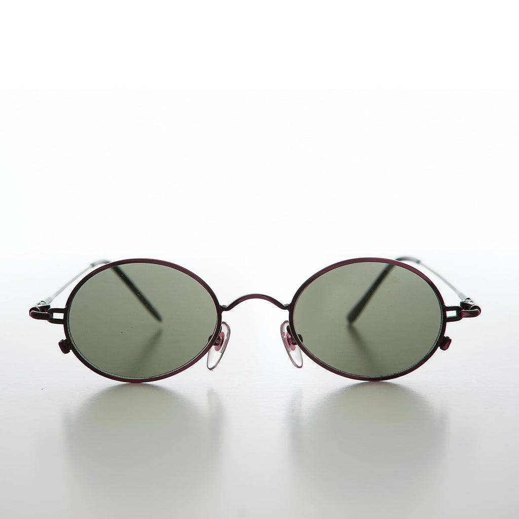 Oval Metal Spectacles 90s Vintage Sunglasses - Greco