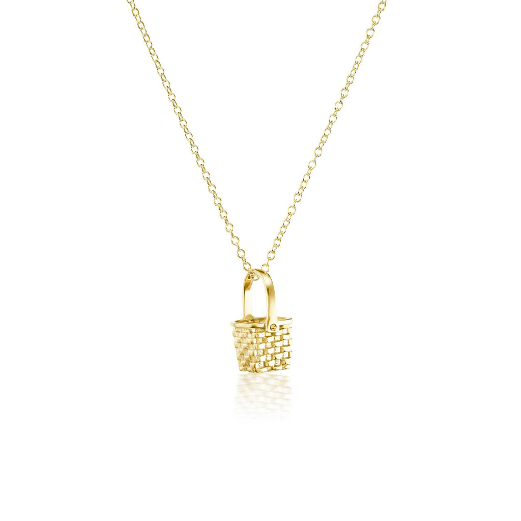 Gold Basket Case Pendant