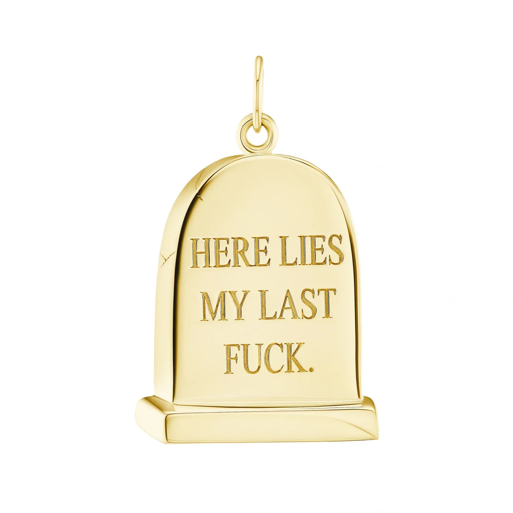 Grande Gold Gravestone Pendant