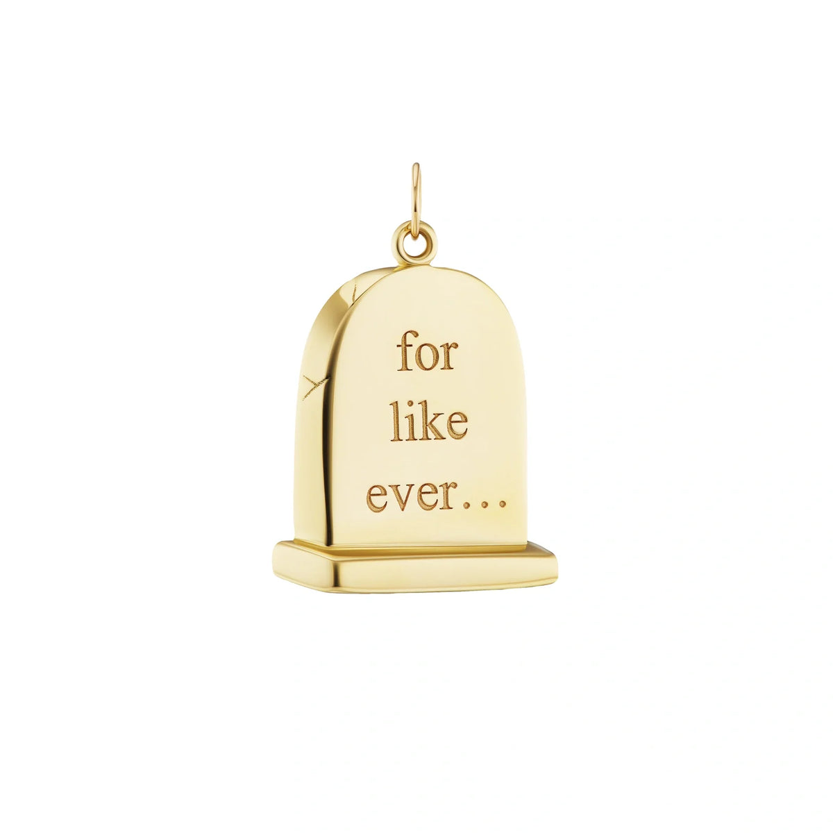Small Gold Gravestone Pendant