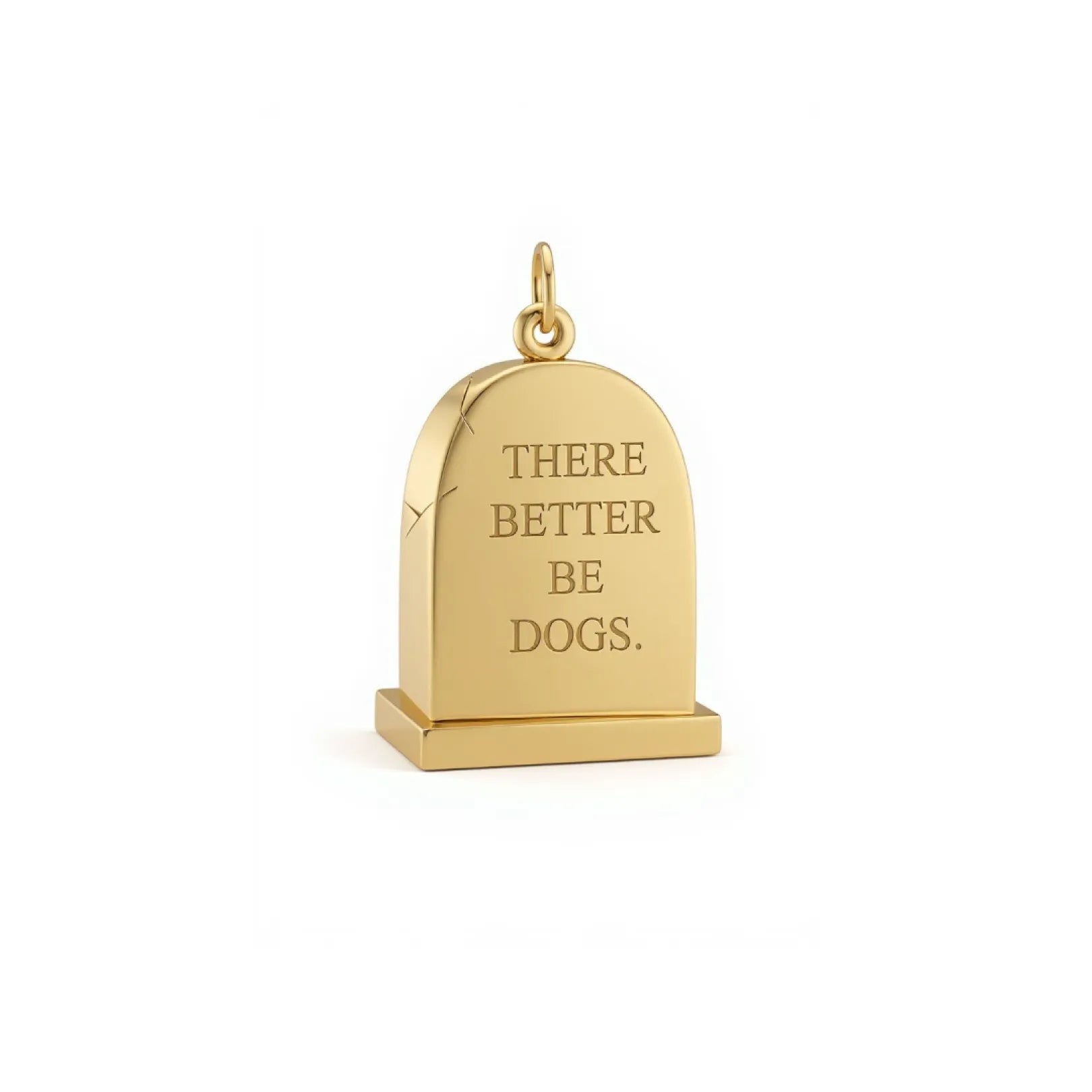 Grande Gold Gravestone Pendant