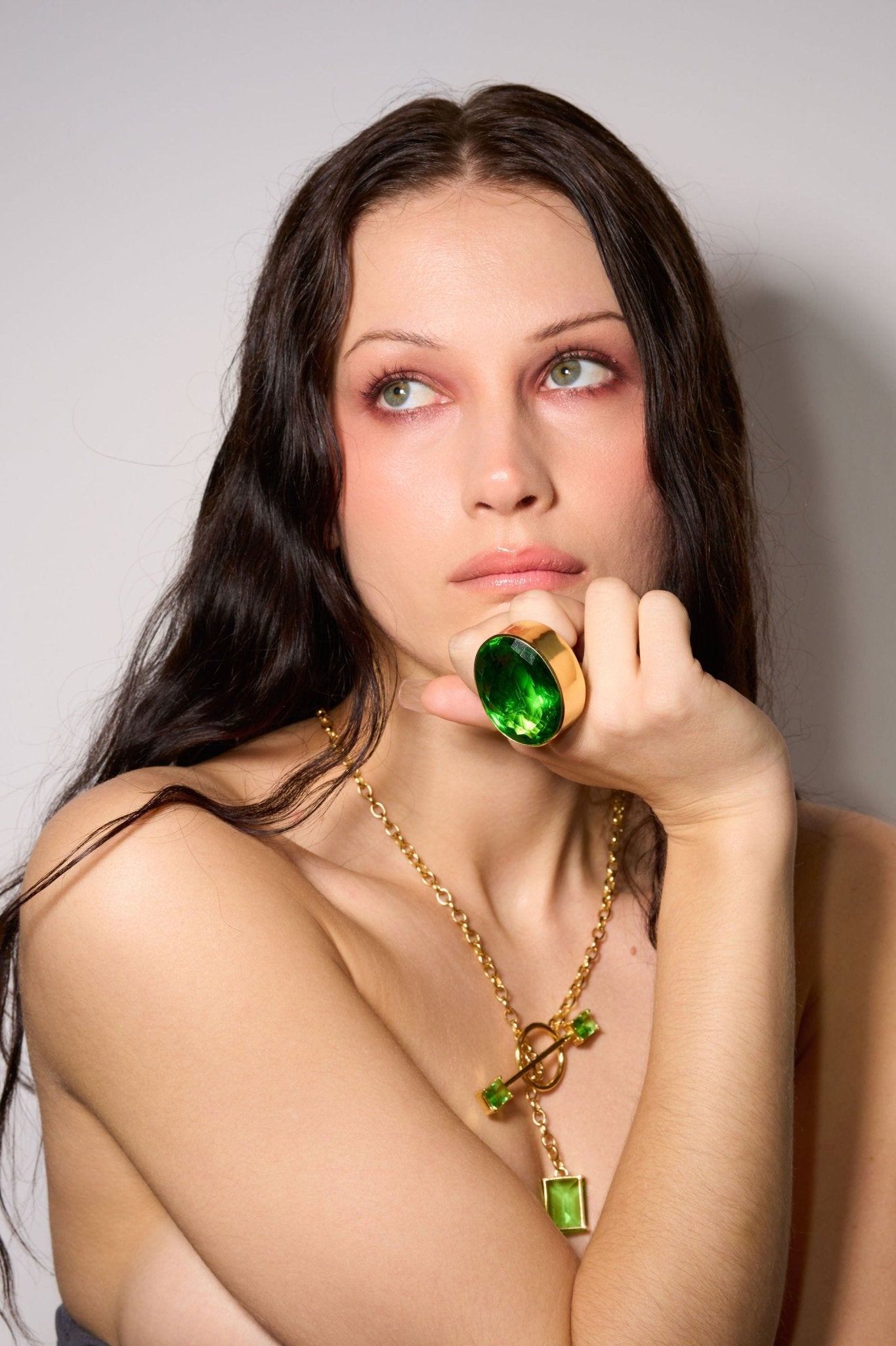 Oval Colossus Ring in Green Envy (Gold) SHIPS IN FEBRUARY