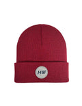 Cuffed Wide Ribbed, Classic Beanie, Burnt Maroon