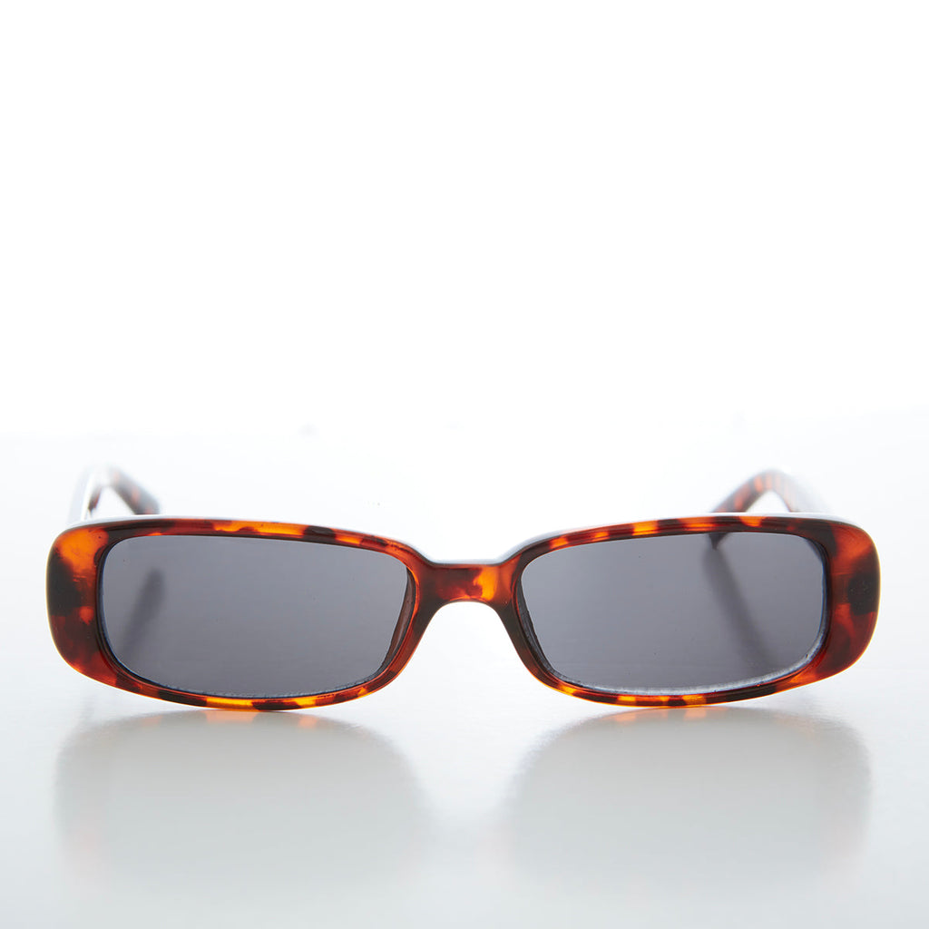 Sleek Rectangular Mod 90s Sunglasses - Hunter