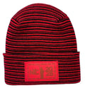 H Stitch Cuffed Beanie, Black and Red Contrast, New Year 2025 Limited Edition