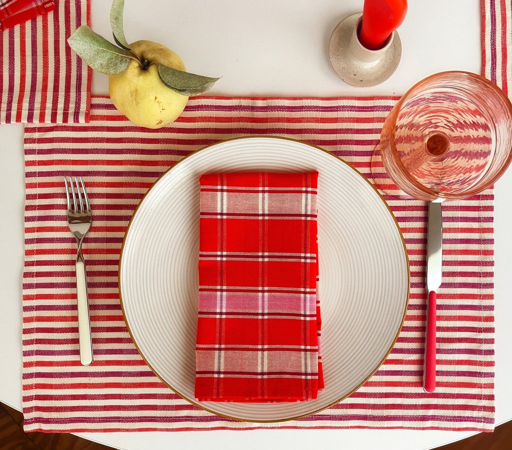 Camila Plaid Dinner Napkin Set