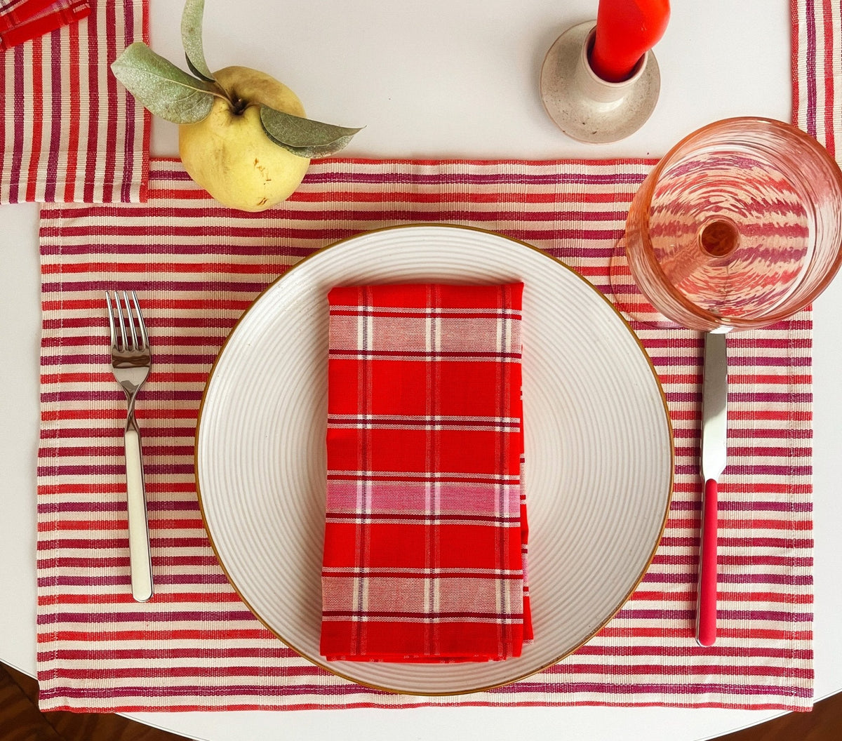 Camila Plaid Dinner Napkin Set